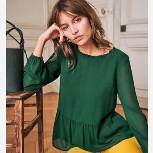 Sezane silk blouse